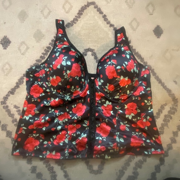 Plus Size Rose Corset - Picture 1 of 6